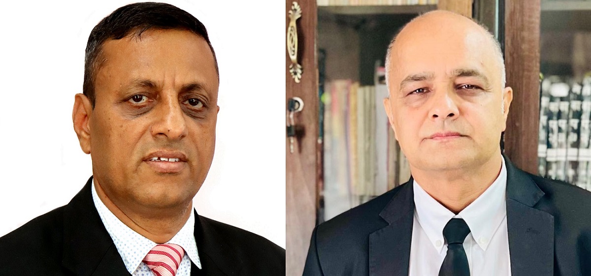 टीकाराम भट्टराई (बायाँ) र सुनील पोखरेल